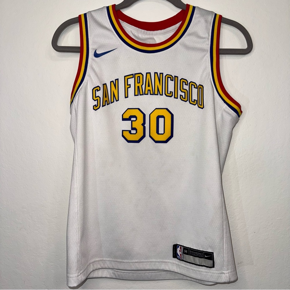 Stephen Curry Golden State Warriors Jersey Icon Youth M 10 12 San Francisco - Picture 1 of 7